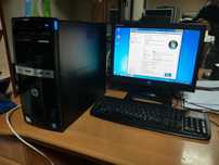 Firmowy zestaw komputerowy HP 500B MT z monitorem i akcesoriami