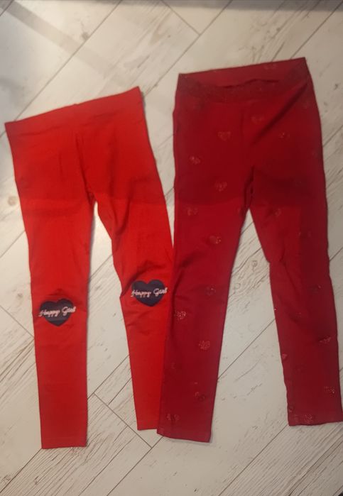 leginsy czerwone  122/128