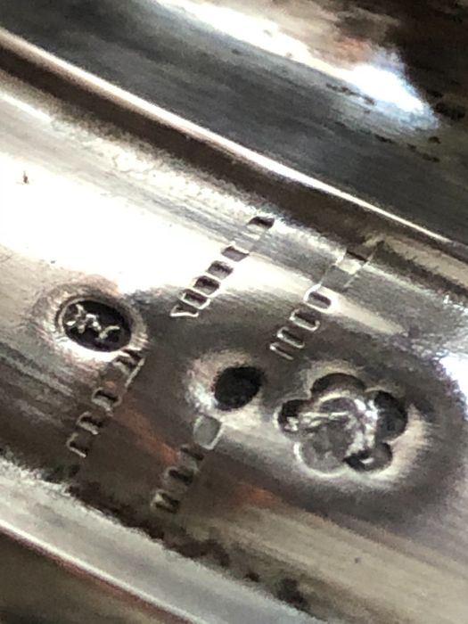 Piękny Kabaret srebrny do przypraw Wiedeń Pr 800 XIX wiek