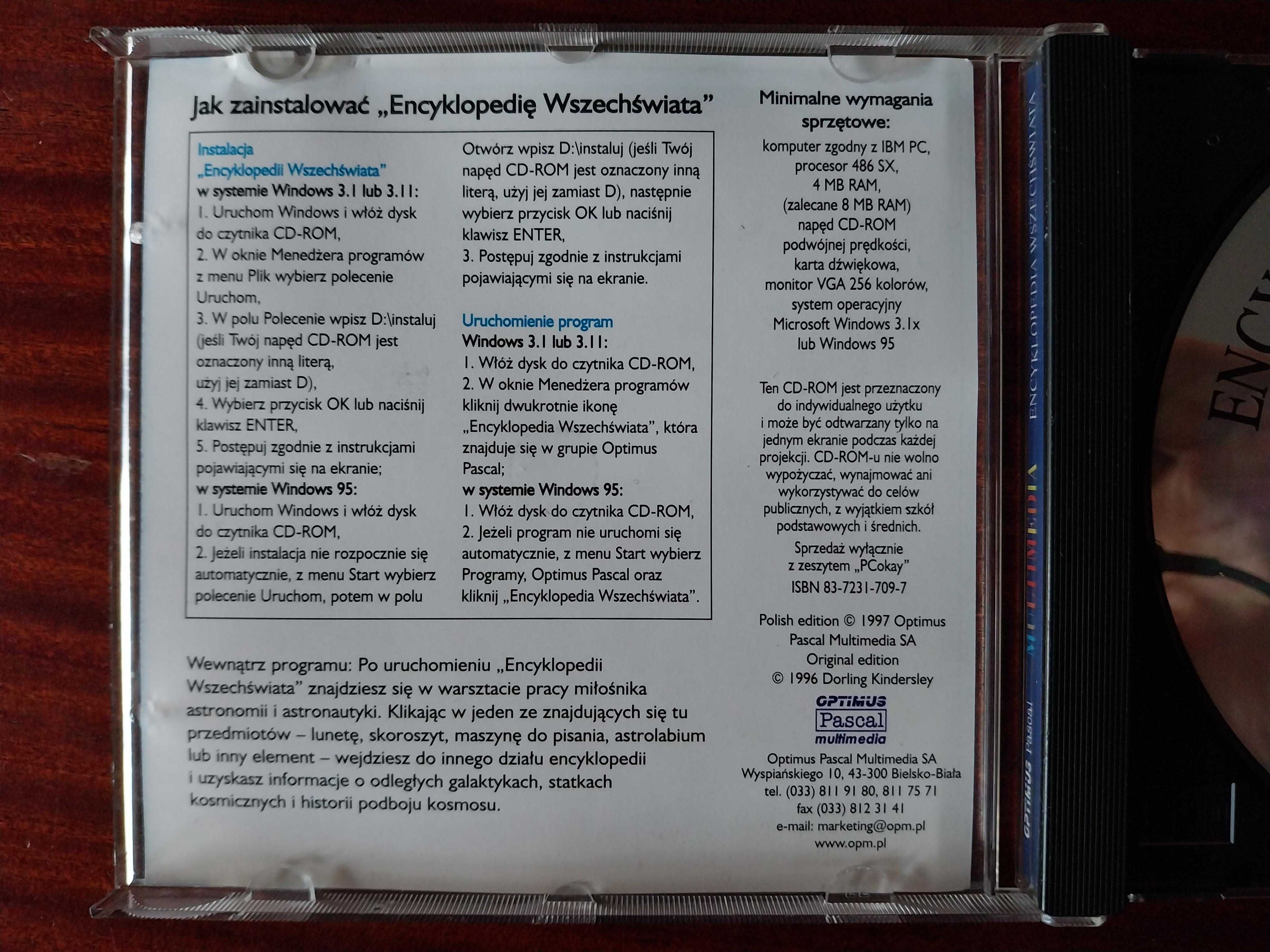Encyklopedia Wszechświata / Optimus Pascal Multimedia (na komputer PC)