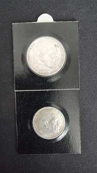 2 srebrny monety 2 i 5 marek.