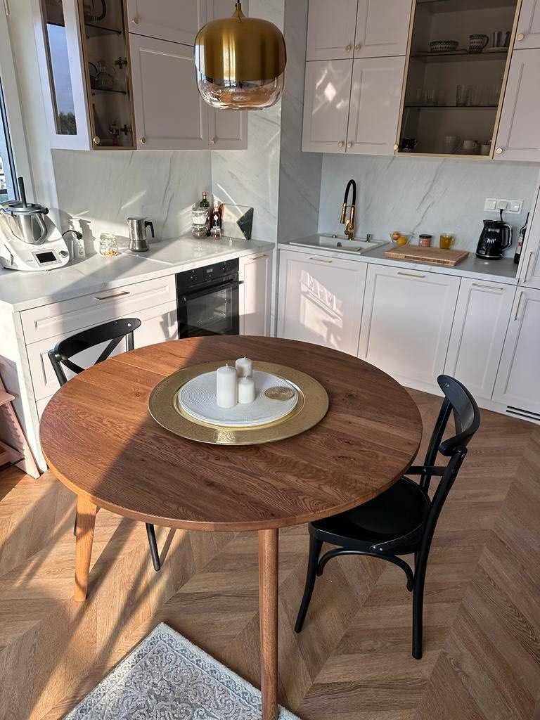Stół dębowy okrągły- drewniany stół rozkładany- producent