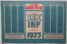 Bydgoszcz Kalendarz 1975 Ilustrowany Kurier Polski PRL Vintage