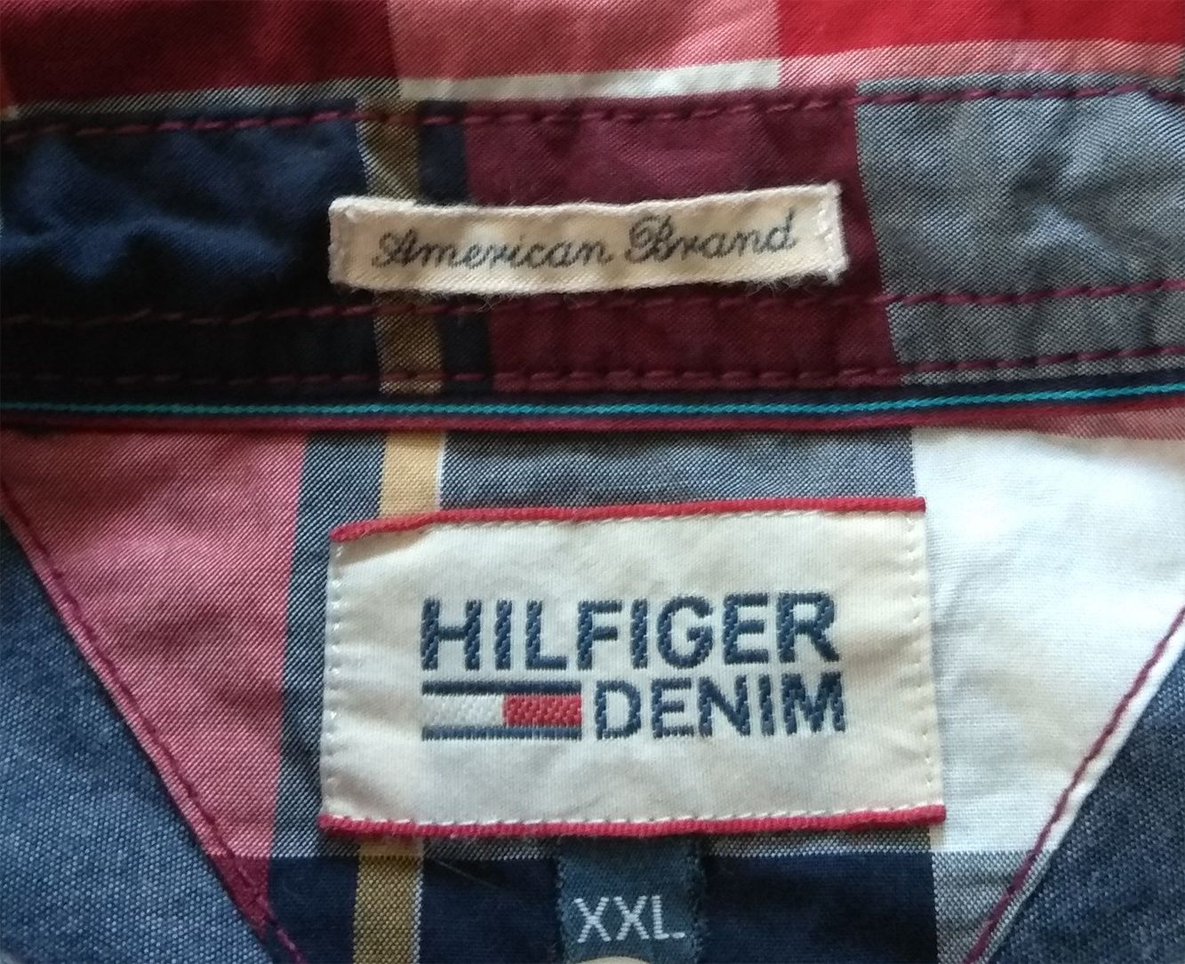 Tommy Hilfiger XXL рубашка оригинал клетчатая
