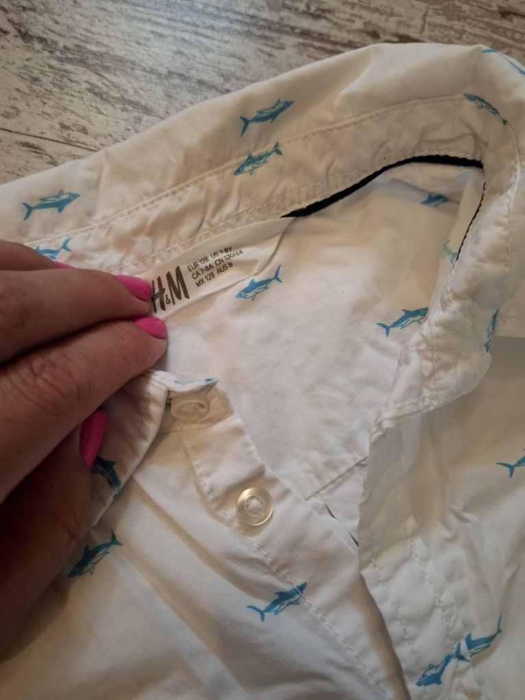Koszula krótki rękaw H&M 128