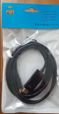 Adapter, Kabel - Typ C na HDMI - 4K*2K 1,8 metra czarny