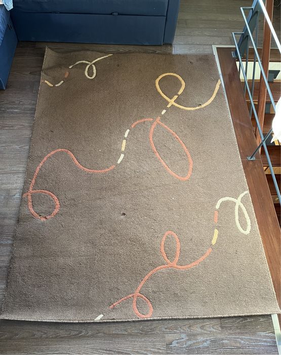 Conjunto de 2 tapetes grandes em castanho