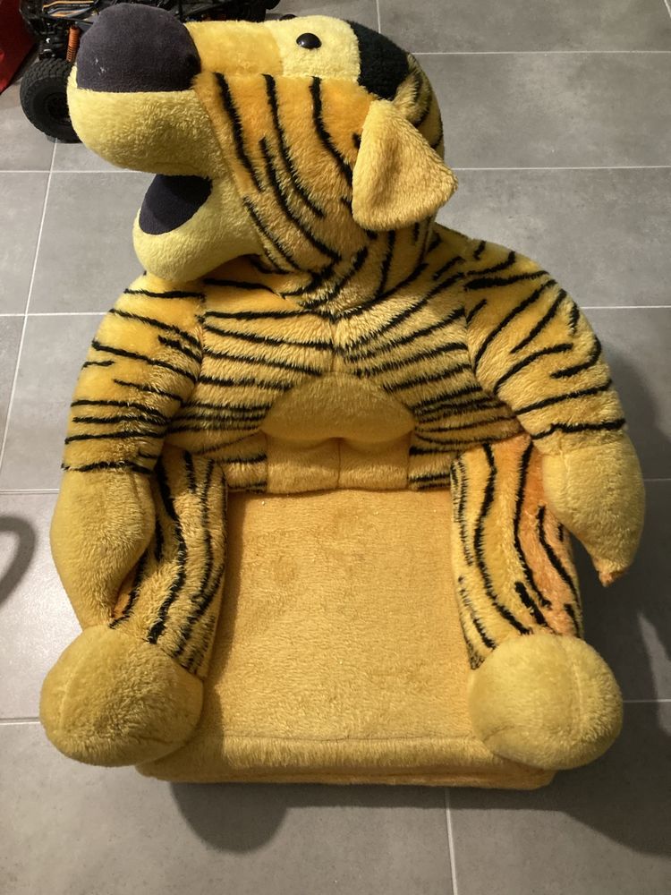 Pluszowy fotelik dla dzieci rozkladany Tygrys