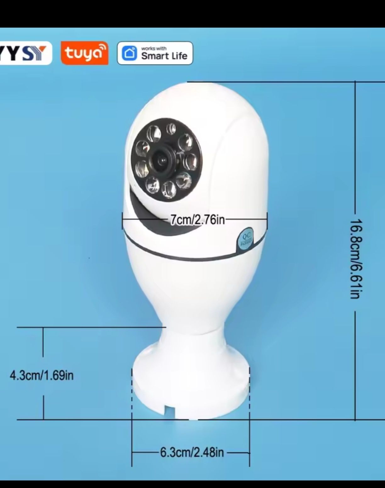 Kamera HD 360° 2.4G w żarówkę e27 wi-fi Tuya nowa