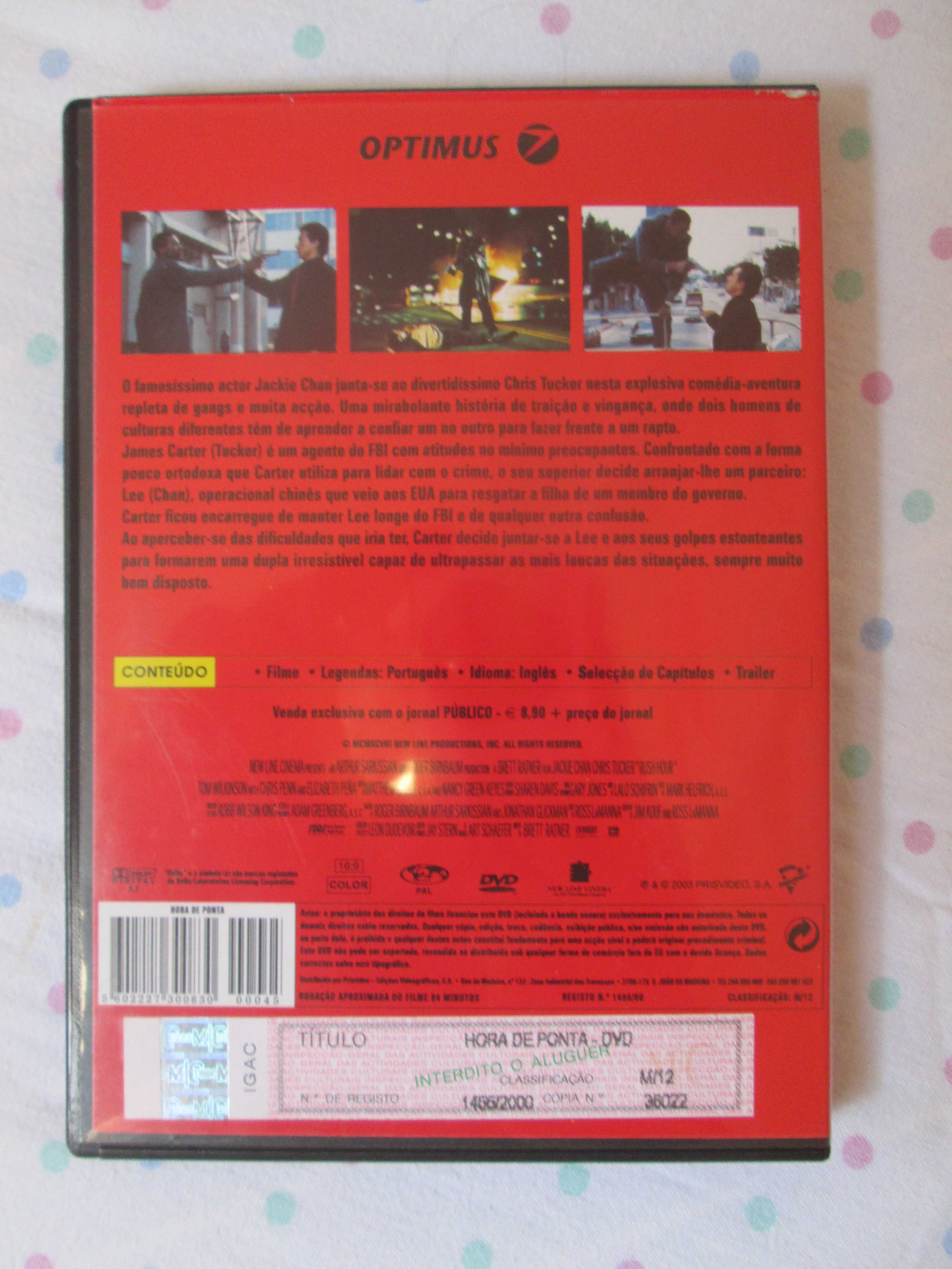DVD Hora de Ponta, com Tom Wilkinson, Chris Tucker, Jackie Chan