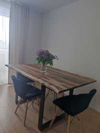 Stół drewniany lite drewno akacjowy monolit loft