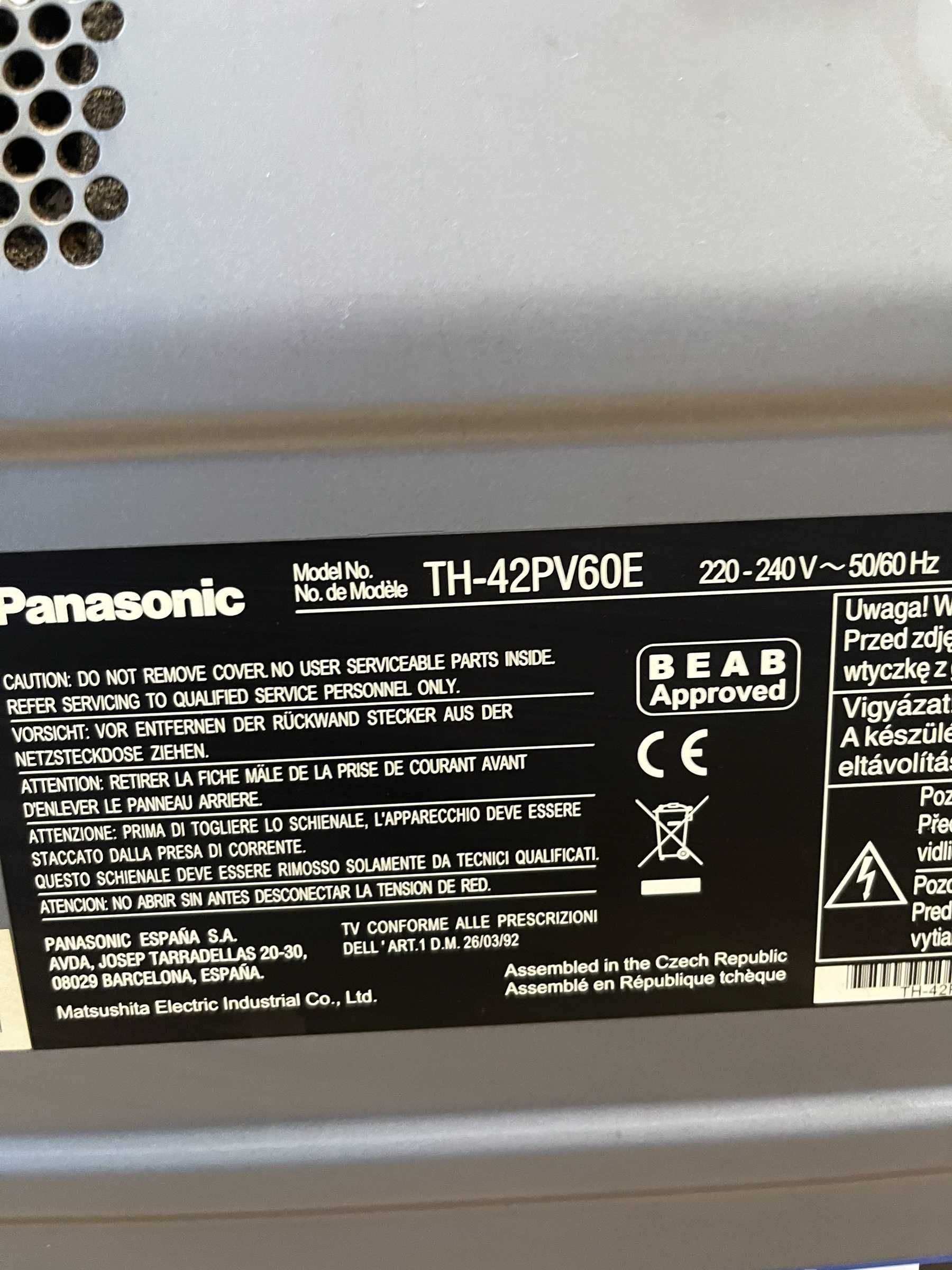 Telewizor Panasonic TH-42PV60E  "42"