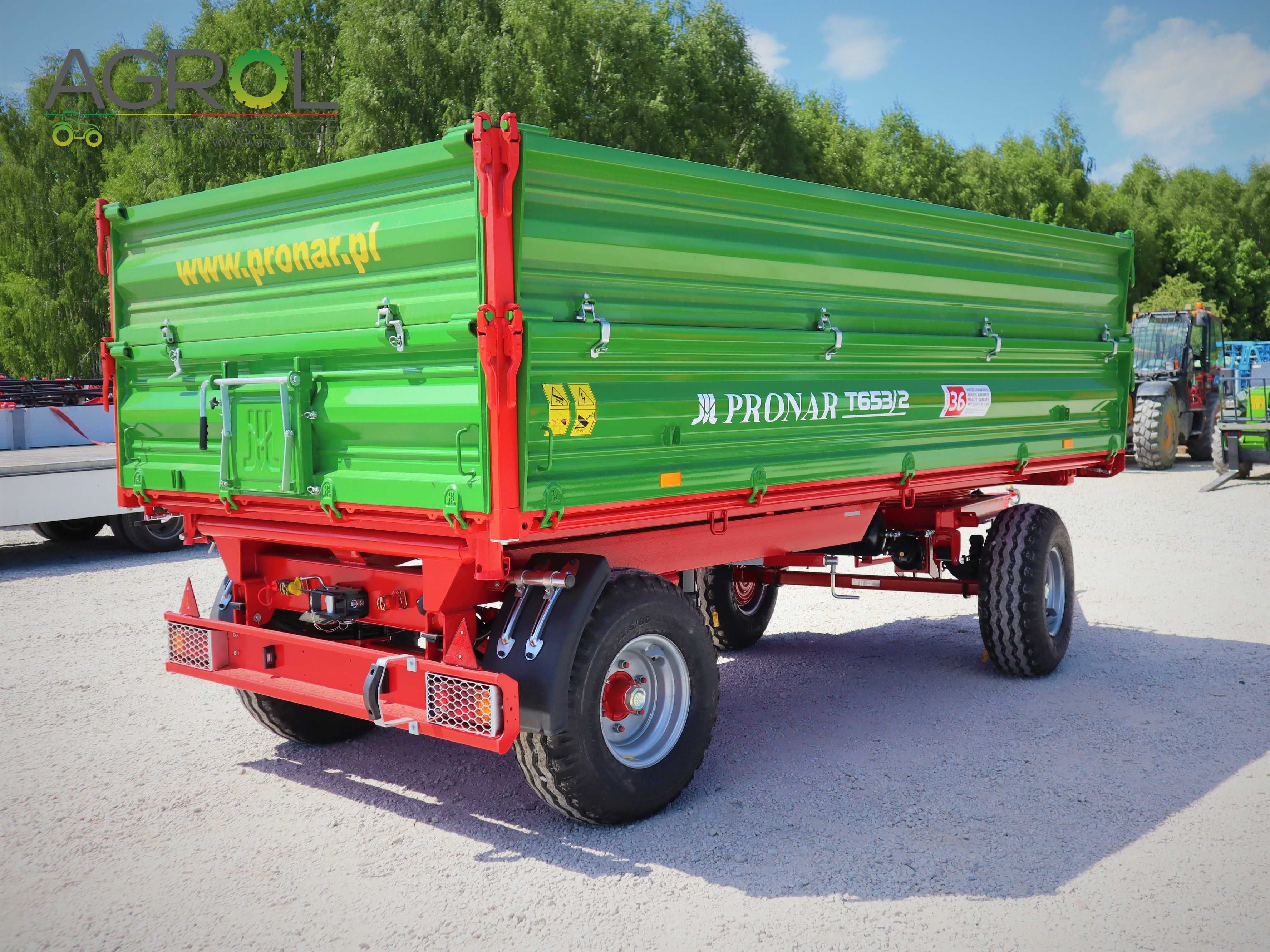Przyczepa Pronar dwu osiowa T653/2 6t PT606 PT608 jedno osiowa tandem