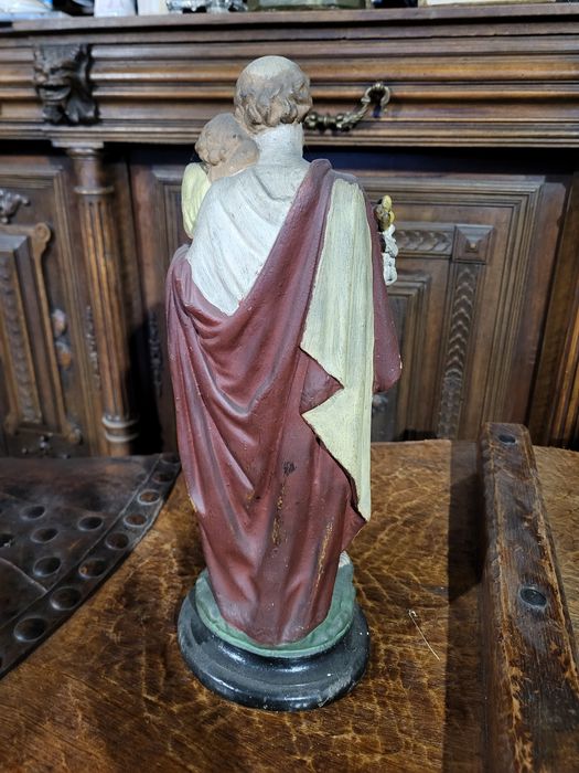 Stara figura Święty Józef z Jezusem