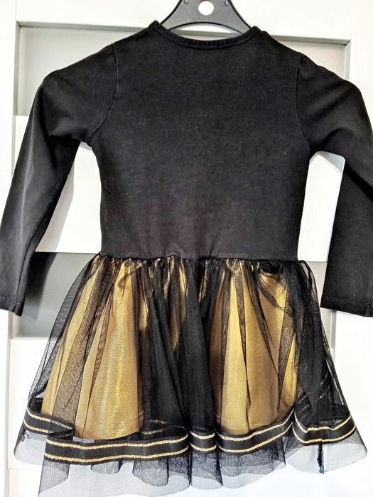 Sukienka dla dziewczynki - czarna - roz. 116 -