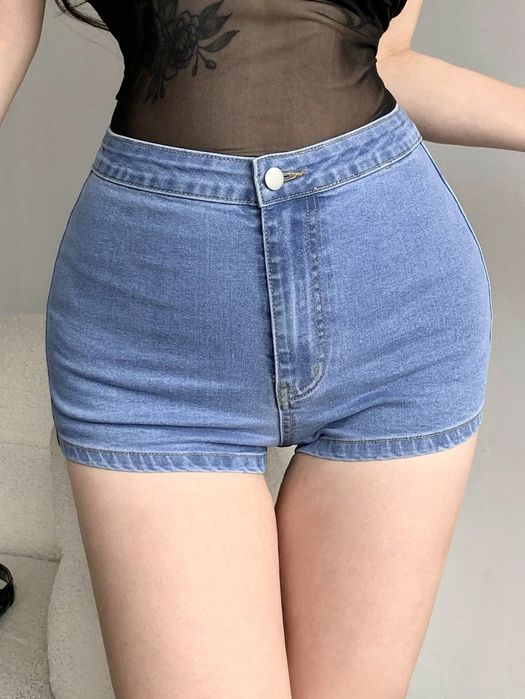 Spodenki Jeansowe Krótkie Niebieskie Casual Dazy S 36