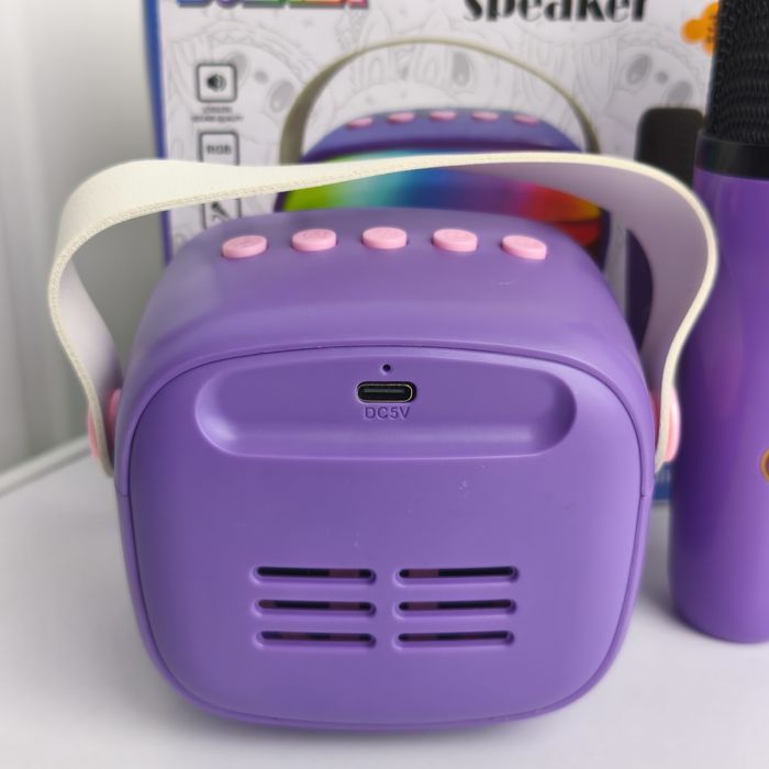 Караоке, міні колонка з двома мікрофонами Лабуба