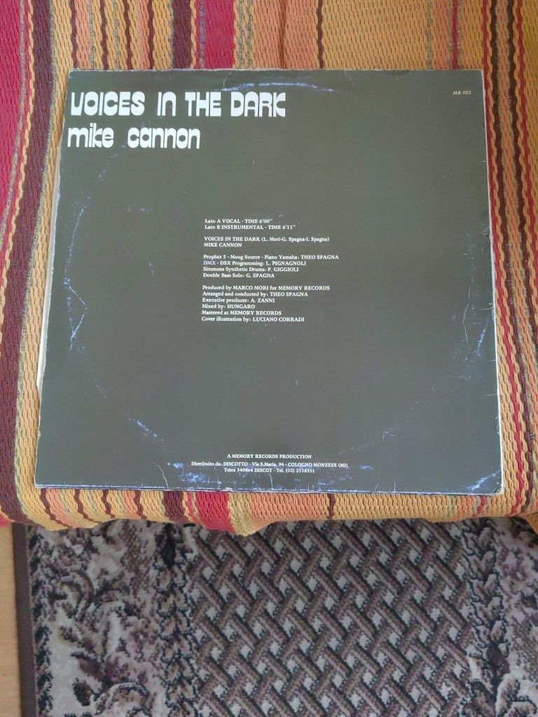 Mike Cannon - Voices In The Dark, 12"Maxi singiel winylowy Italo disco