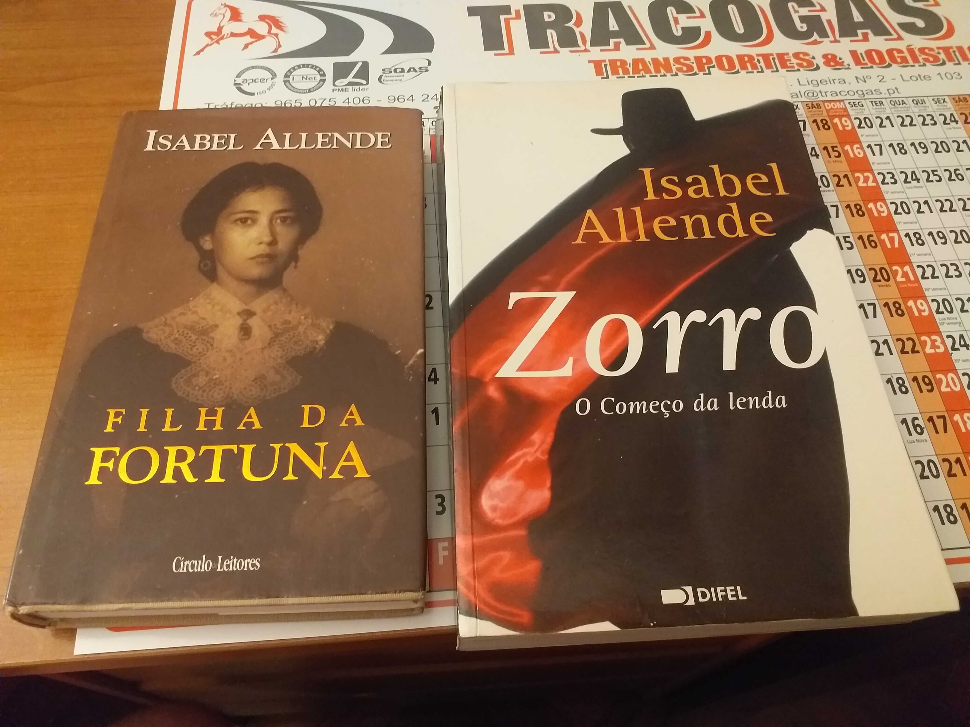 2 livros Isabelle Allende praticamente novos.