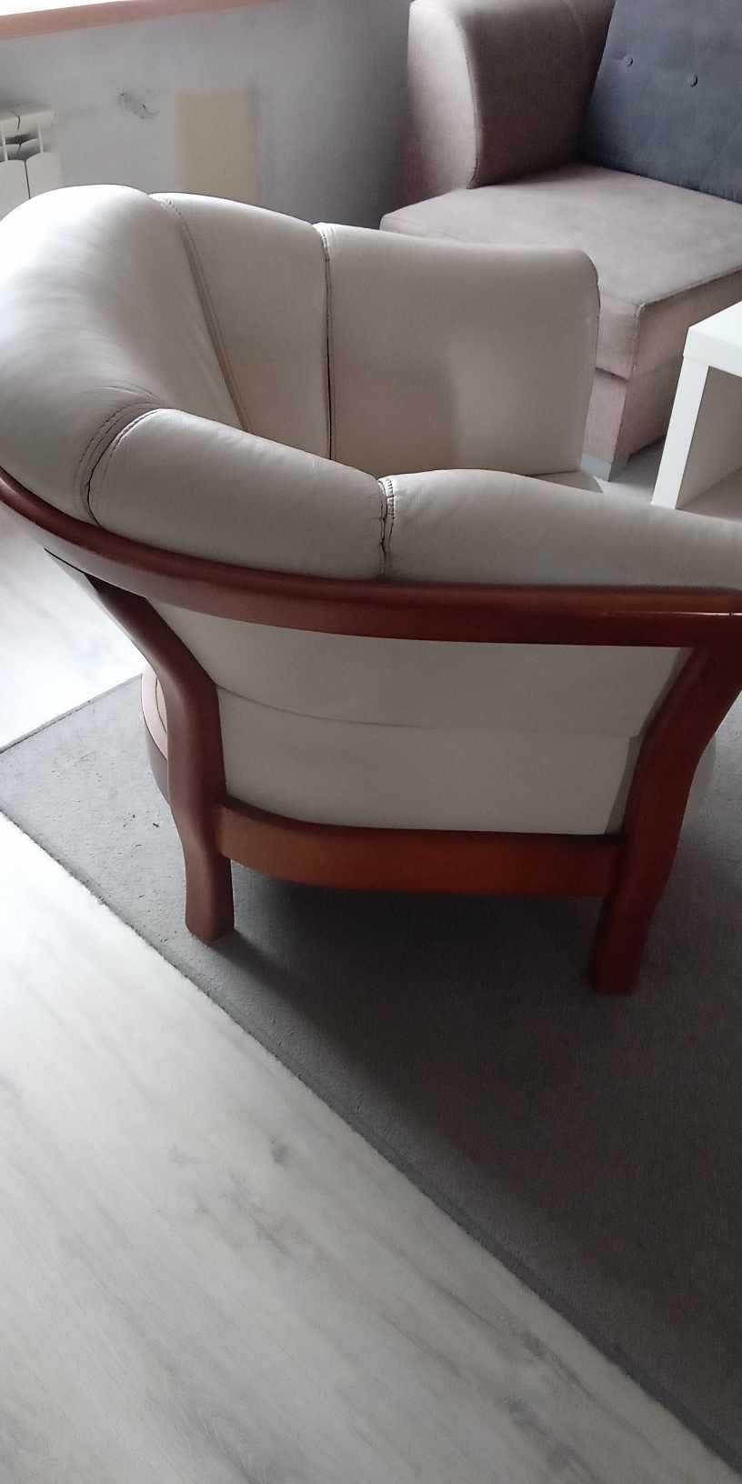 kanapa i fotel skórzany