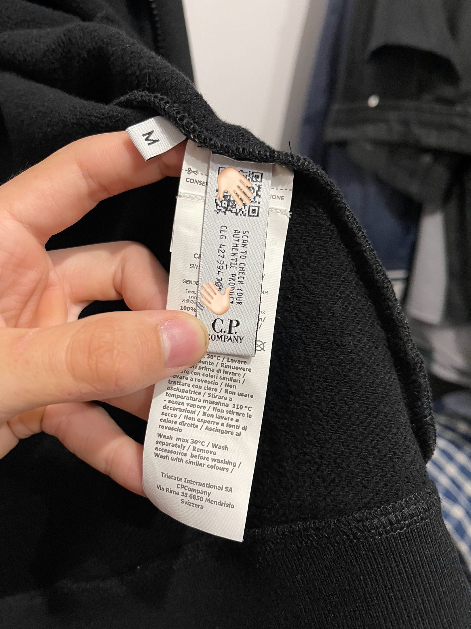 C.P. Company zip hoodie . Black , чорне зіп худі . НОВЕ . Розмір М .