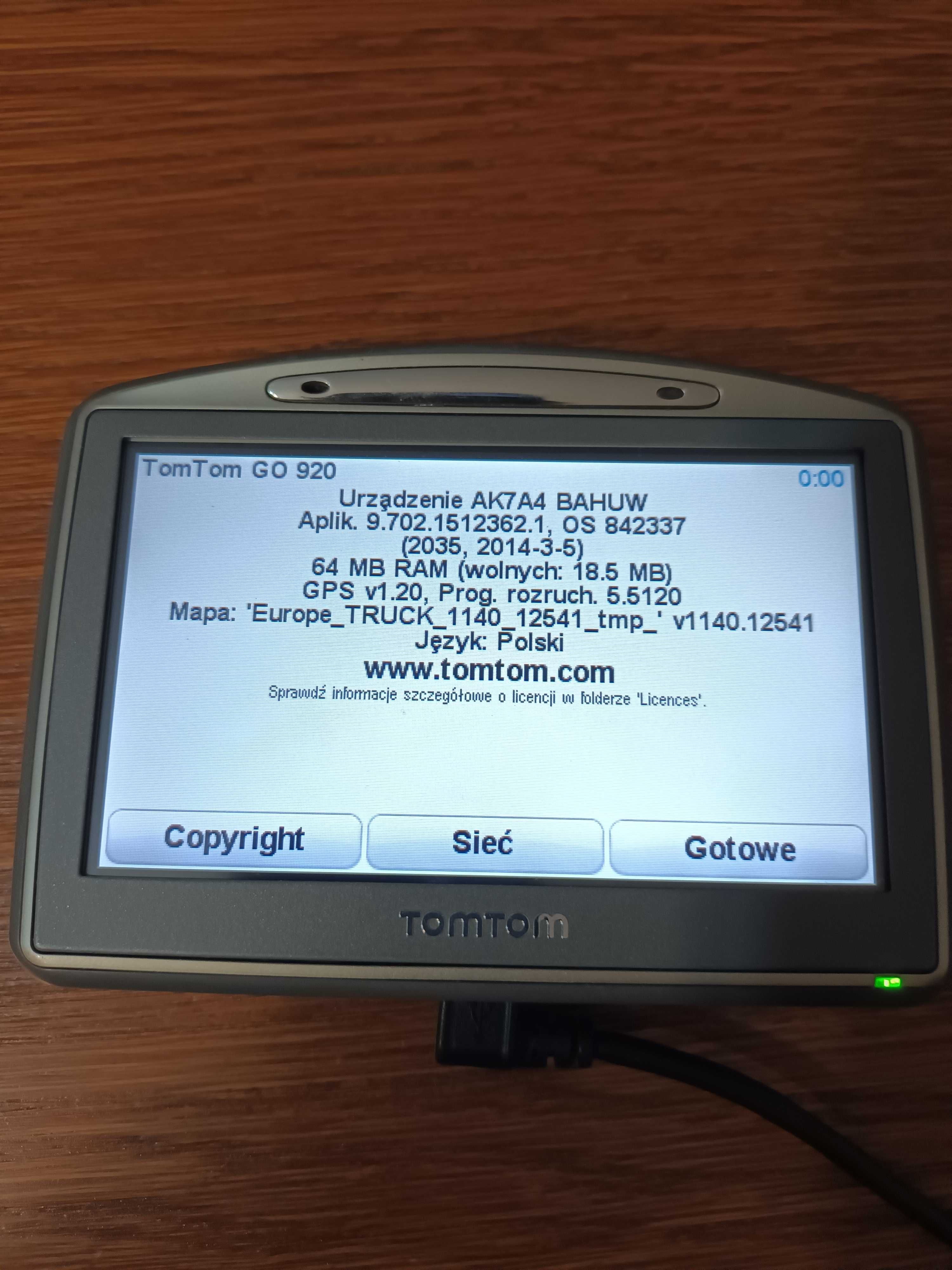 Nawigacja tomtom 920go na ciężarówkę