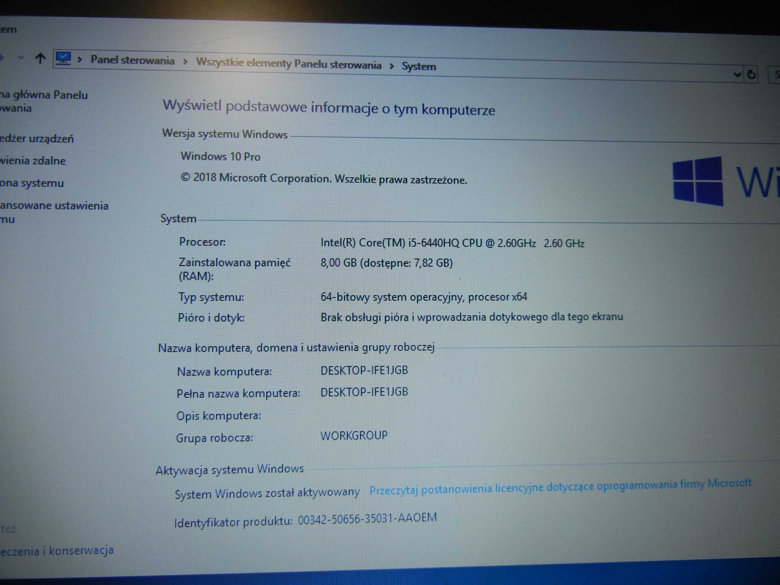 laptop DELL E5570 i5 6440HQ! 8GB DDR4,256GB SSD