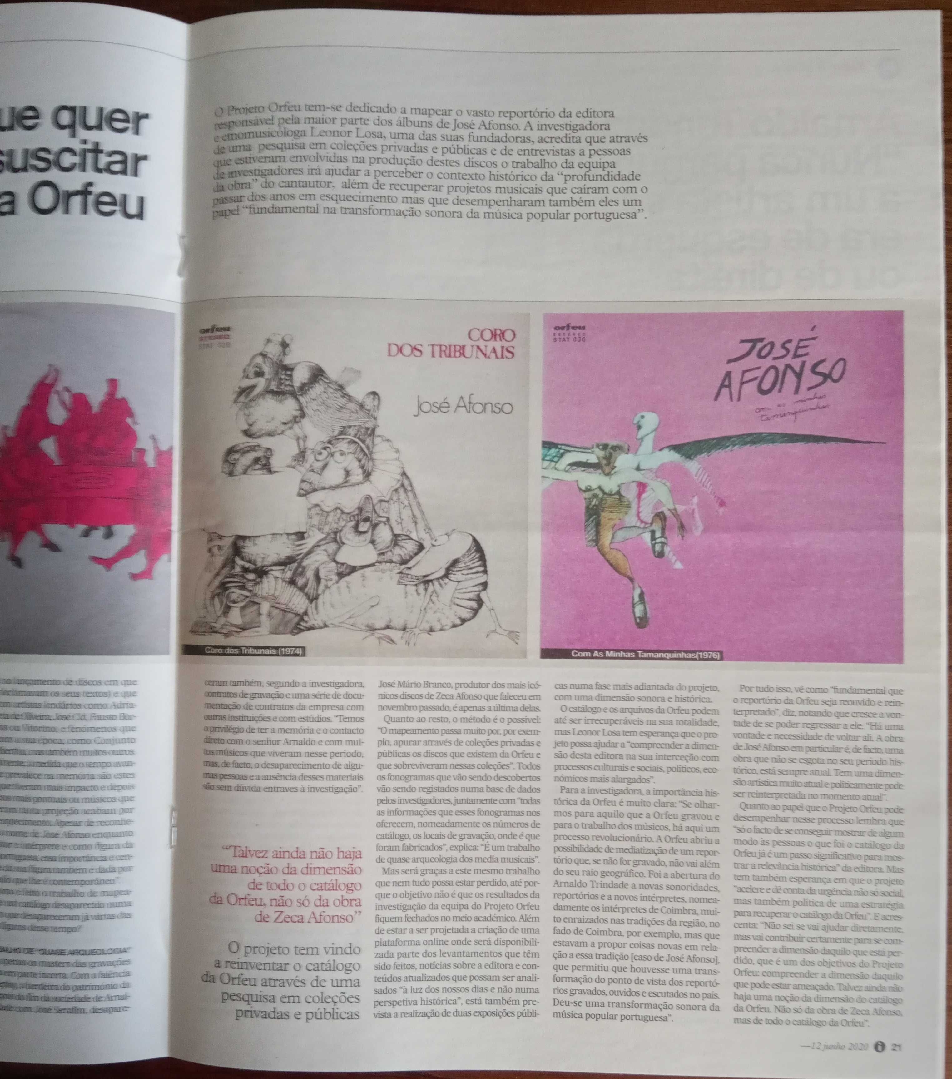 José Afonso	- - -		Jornal "I" 12 de Junho de 2020	- - - - -	Jornal