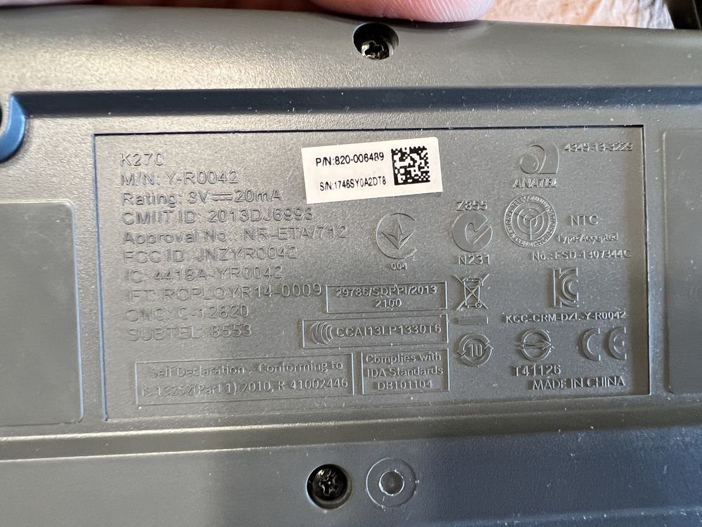 LOGITECH MK270 клавіатура + мишка (бездротові)