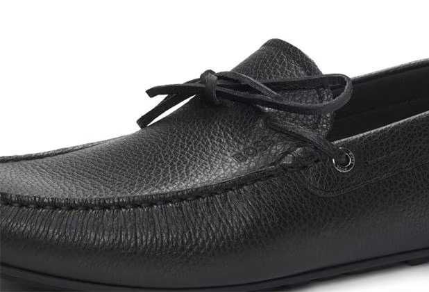 HUGO BOSS skórzane męskie mokasyny NERO /BLACK NOWE