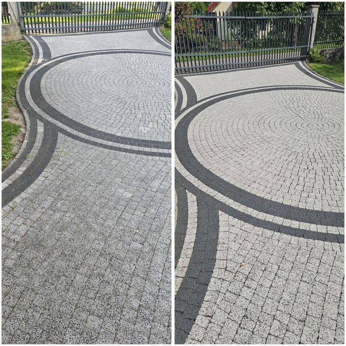 Mycie, czyszczenie kostki brukowej, dachów elewacji Gorąca Woda