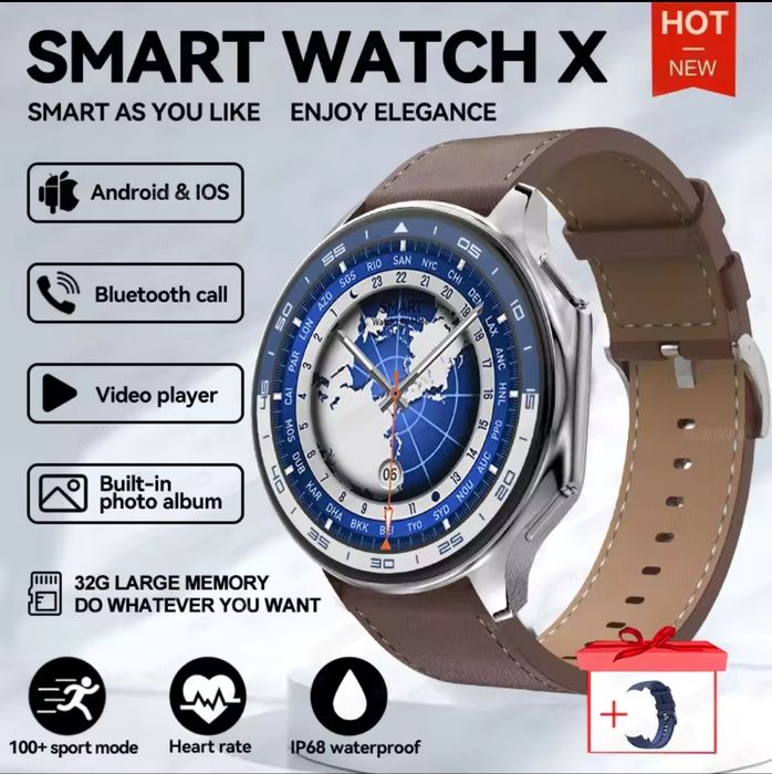 Smartwatch sport fitness, wodoodporny,biznesowy premium.