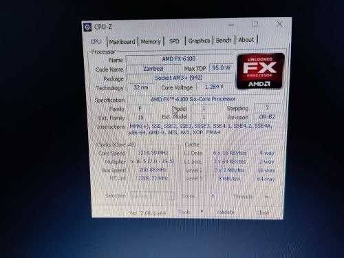 AMD FX 6100 3.3GHz/3.9GHz 6 ядер 6 потоків L3 кеш 8 Mb AM3+ 95W