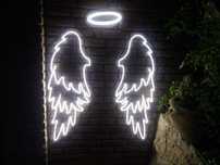 Неоновая вывеска led neon гибкий неон реклама яркая вывеска, монтаж 5