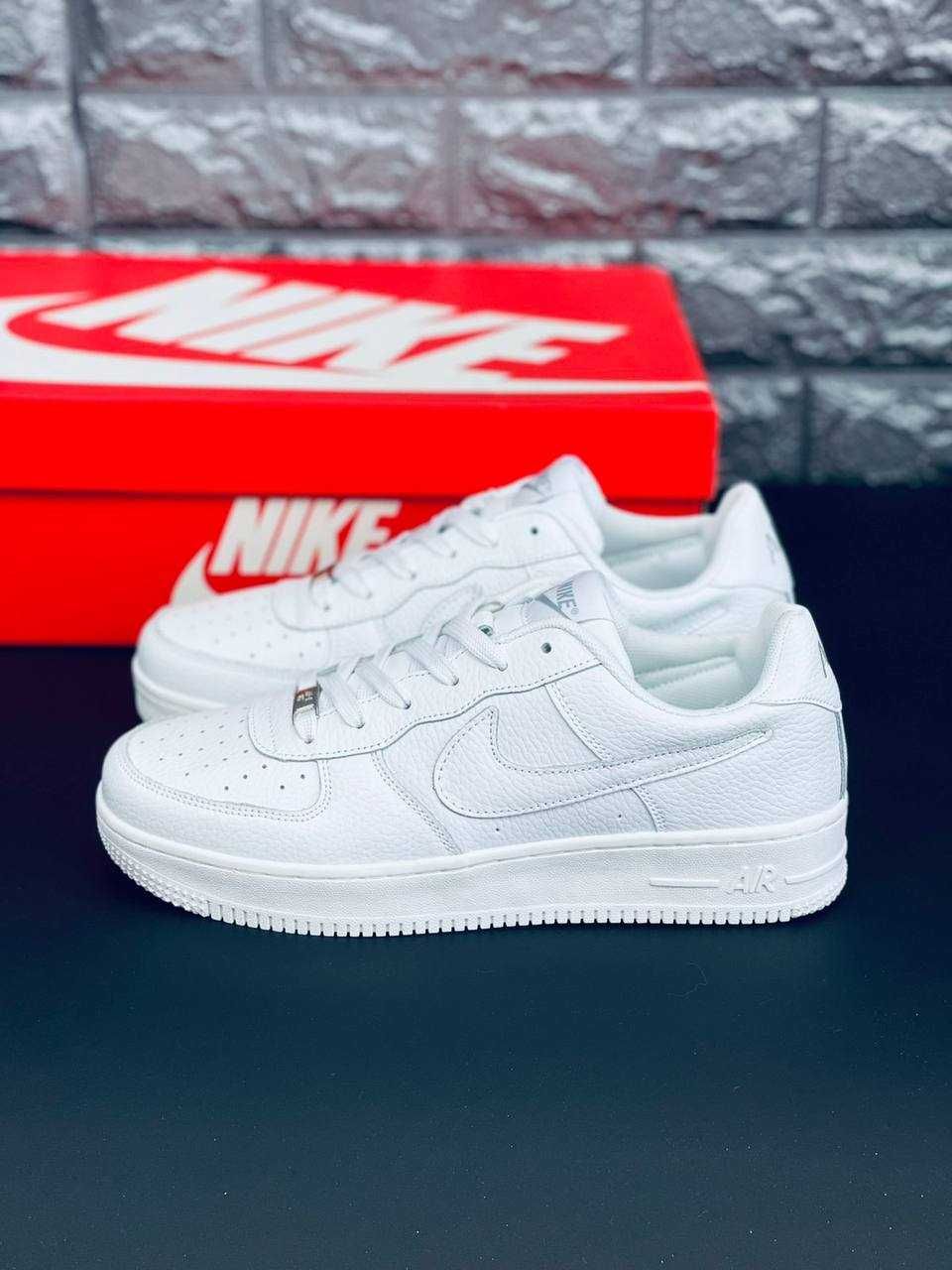 Nike Air Force 1 Мужские кроссовки белые кожаные красовки Найк Форс