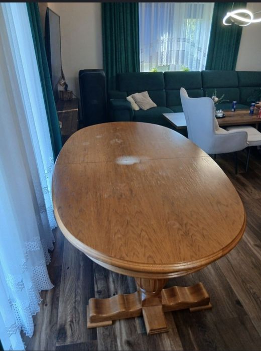 Duży stół drewniany + 6 krzeseł