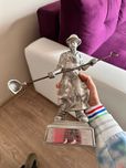Metalowa figura hutnika z 1987 r. - historia przemysłu - huta Baildon