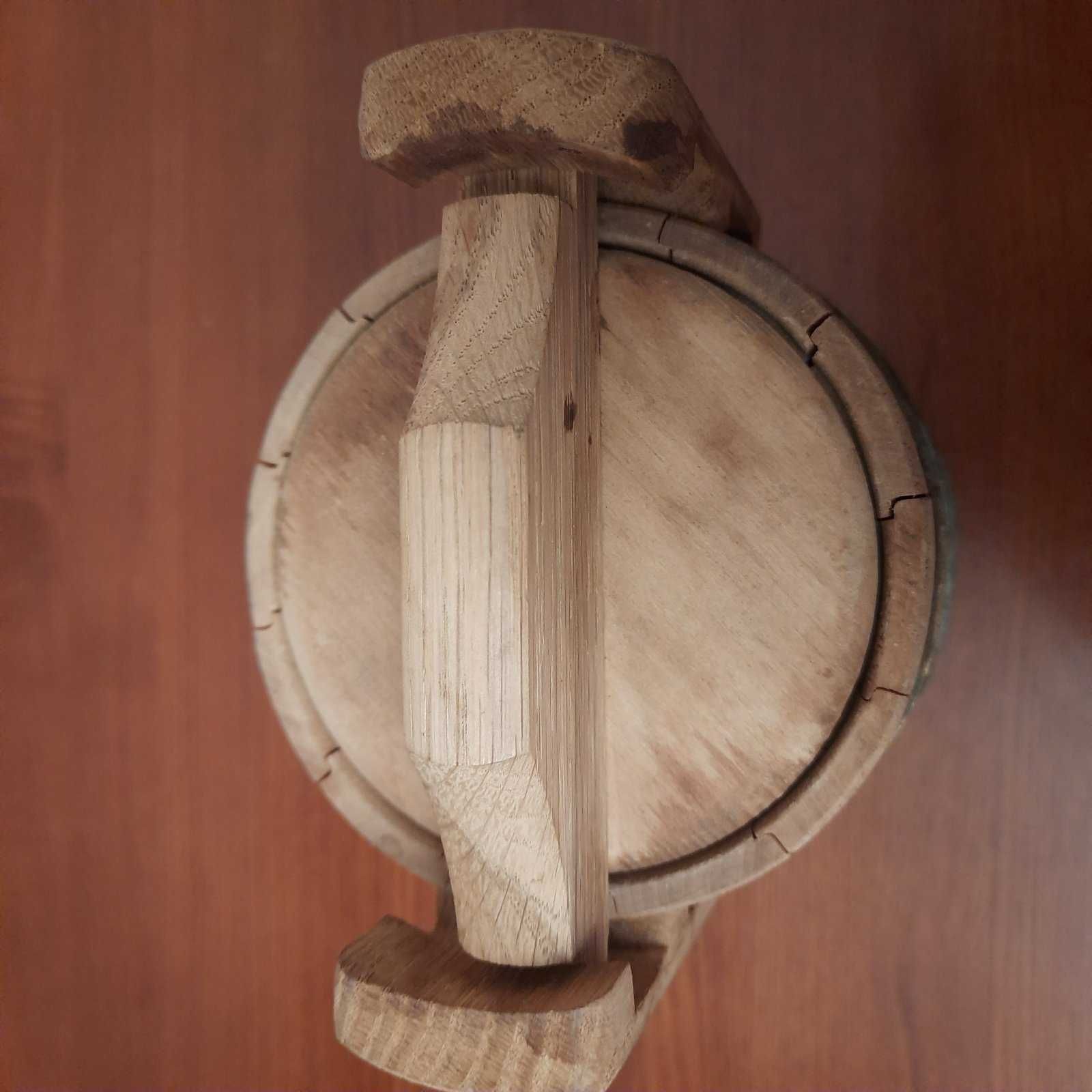 винтажный деревянный боченок бочка с клеймом медь