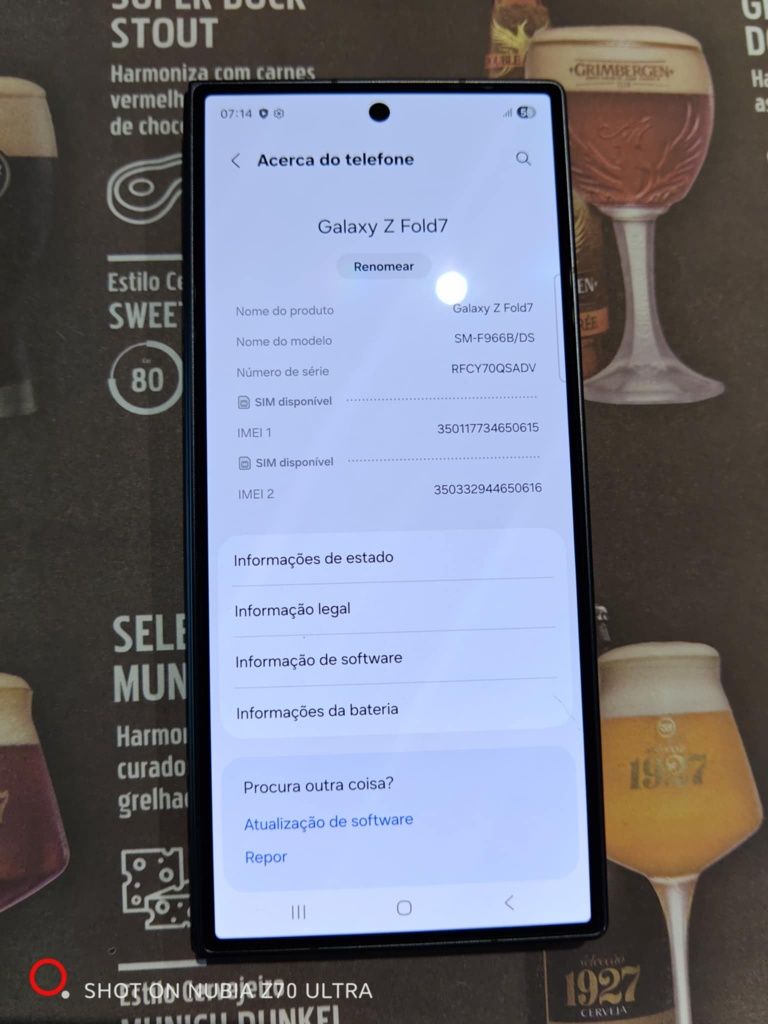 Samsung z fold 7 novo 512 preto