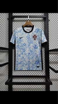 T shirt Portugal 2024 Euro azul azuleijos
