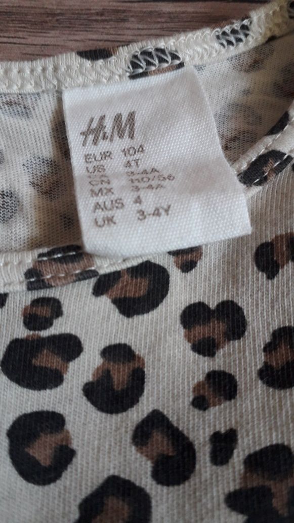 Sukienka H&M, w panterkę rozm. 104