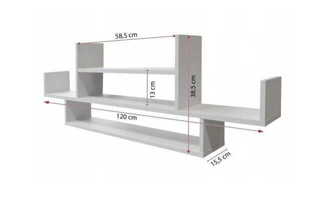 NOWOCZESNA Półka Ścienna Wisząca Dekoracja *DARMOWA DOSTAWA*