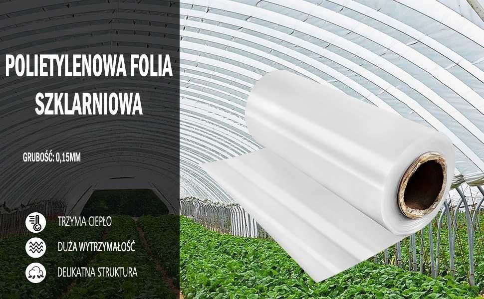 Folia szklarniowa 0,15mm UV 9,75m x 7,60m