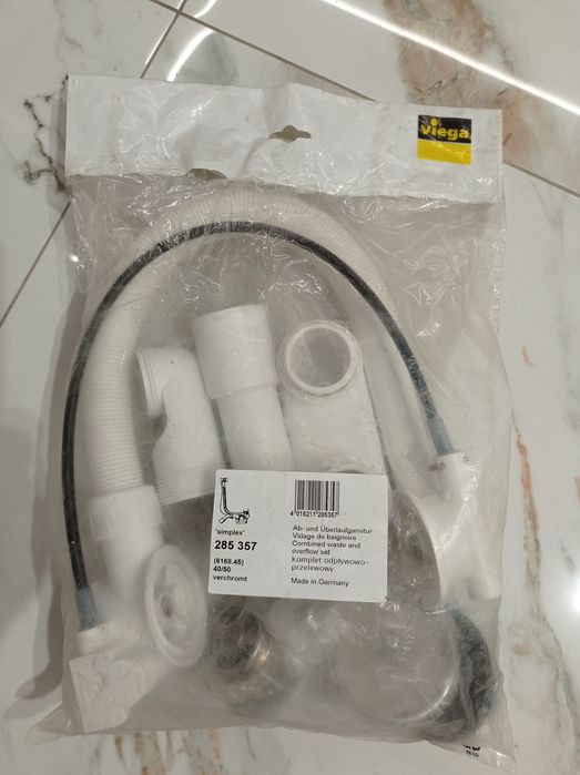 Сифон для ванни німецький Viega з автоматичним клапаном