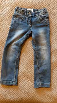Ocieplane spodnie dżins jeans  na zime Impidimpi 104 cm