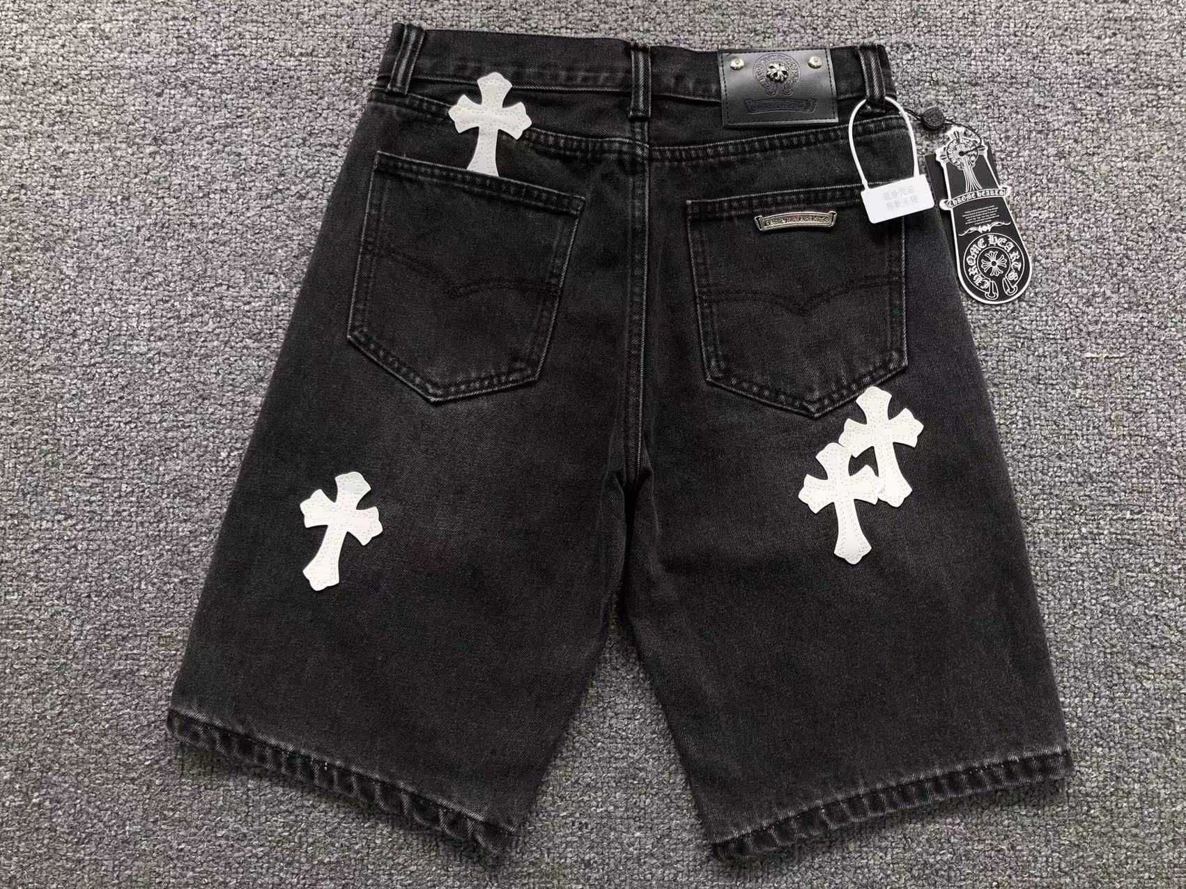Джинсові шорти Chrome Hearts шорты хром хартс