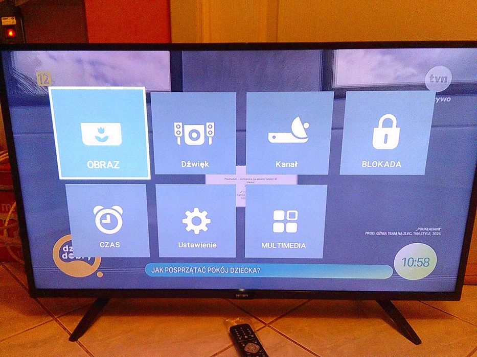 Philips 42 cale, led, full HD, DVB-T2 H.265, HDMI, USB, nowy pilot.