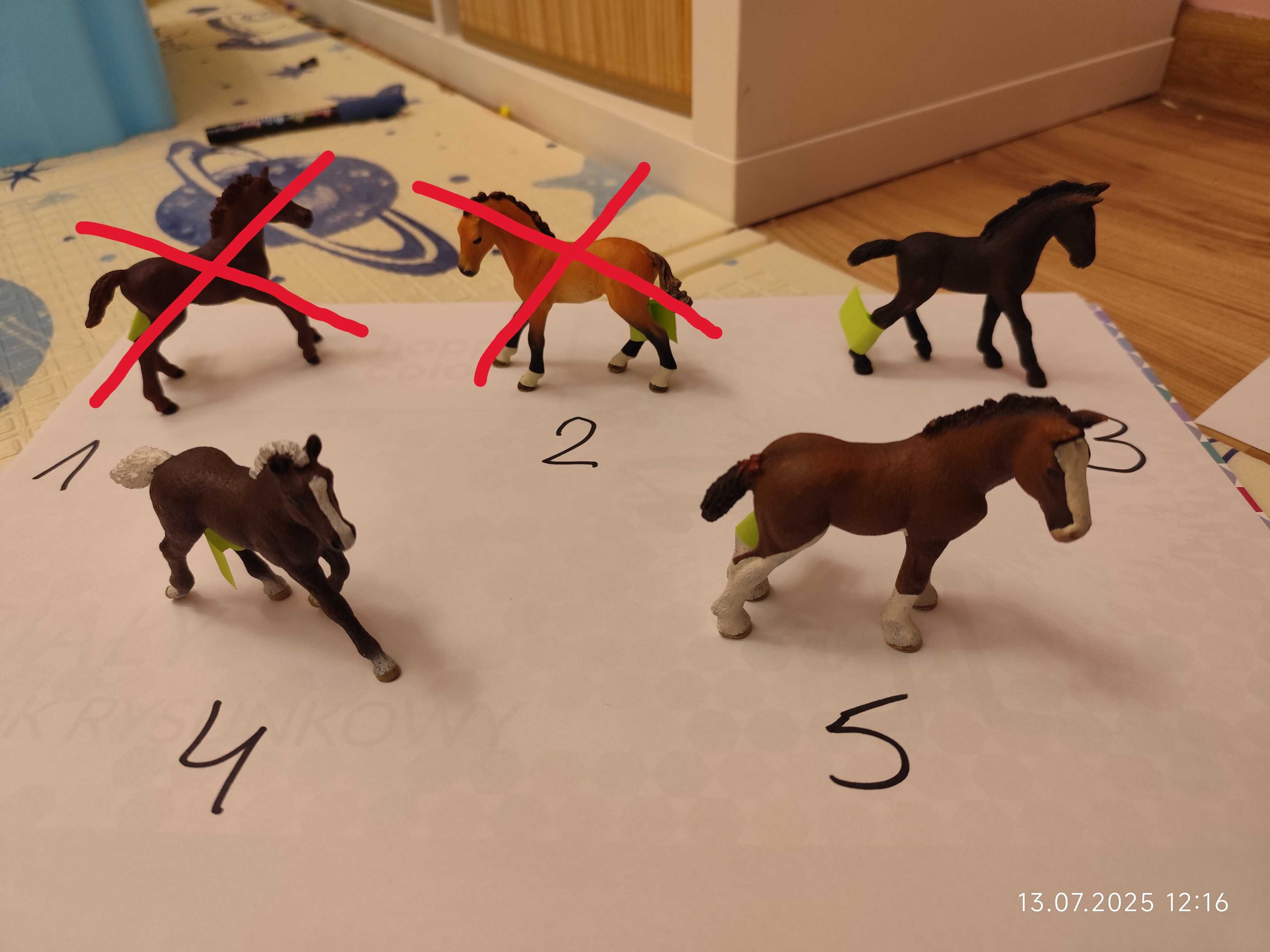 Konie SCHLEICH, wiele rodzajów, używane - konie, kucyki