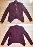 Blazer bordeaux assimétrico. Novo.