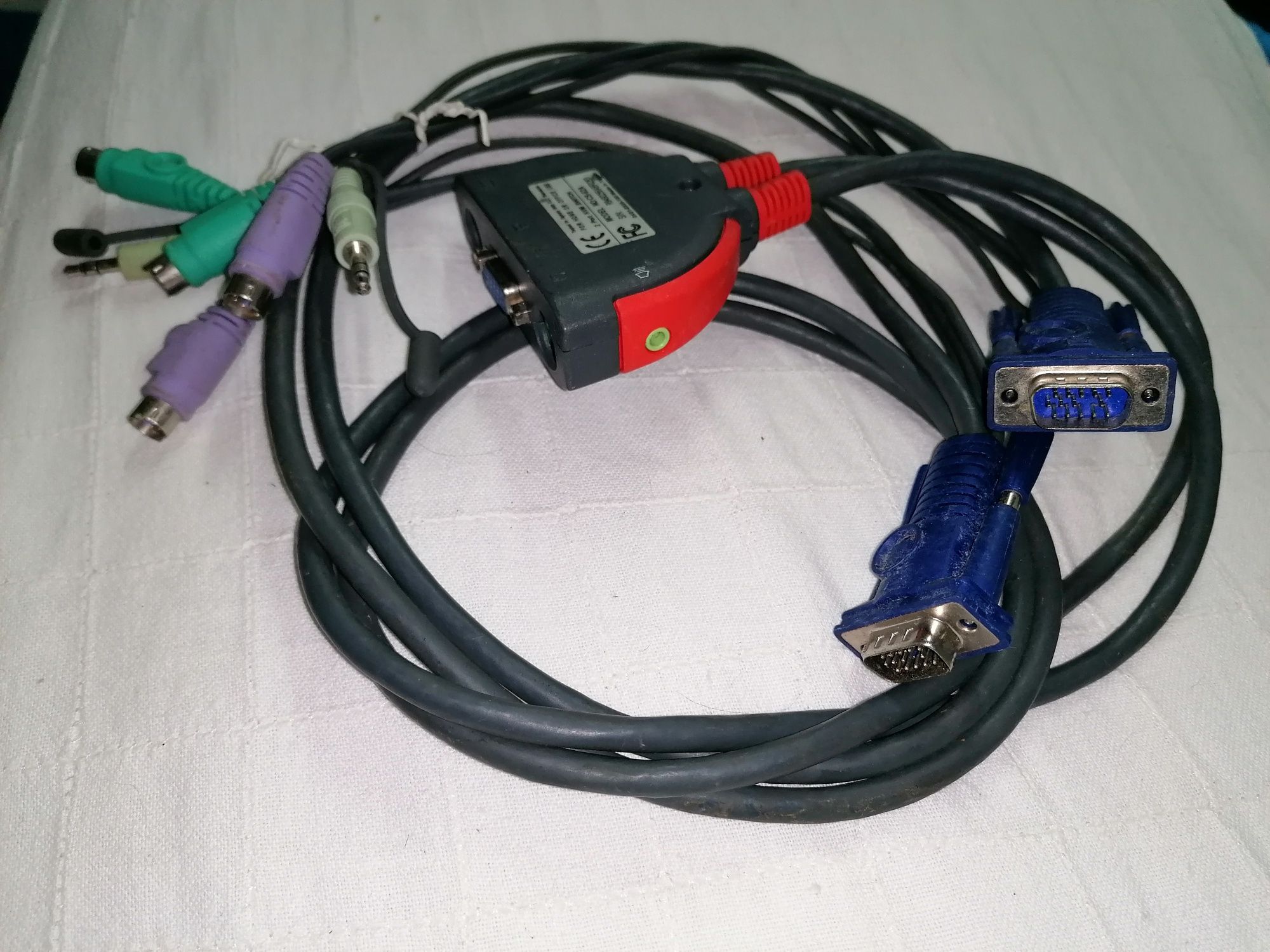 Cabo Conector Switch KVM 2 PORTAS